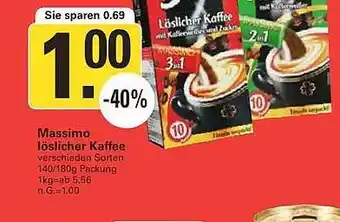 WEZ Massimo löslicher kaffee Angebot