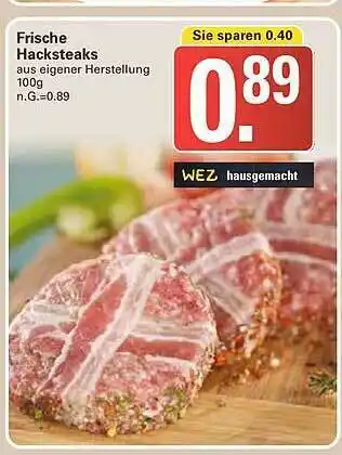 WEZ Frische hacksteaks Angebot