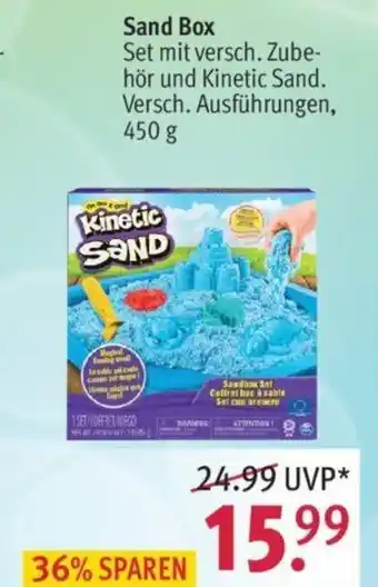 Rossmann Sand Box Angebot