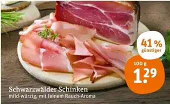 tegut Schwarzwälder Schinken 100g Angebot