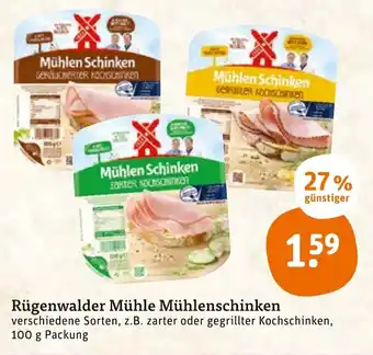 tegut Rügenwalder Mühle Mühlenschinken 100g Angebot