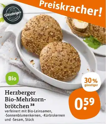 tegut Herzberger Bio Mehrkornbrötchen Angebot