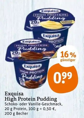 tegut Exquisa High Protein Pudding 200g Becher Angebot