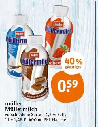 tegut Müller Müllermilch 400ml Angebot