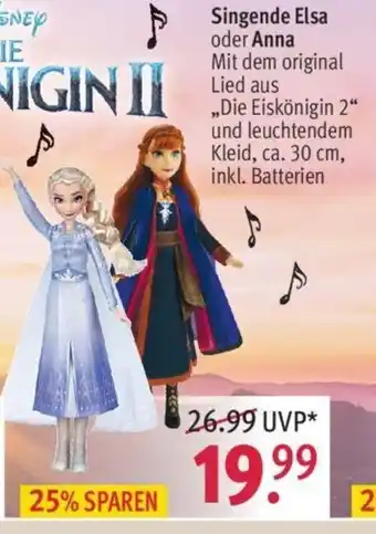 Rossmann Singende Elsa oder Anna Angebot