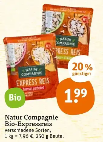 tegut Natur Compagnie Bio Expressreis 250g Beutel Angebot