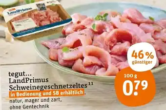 tegut tegut LandPrimus Schweinegeschnetzeltes 100g Angebot