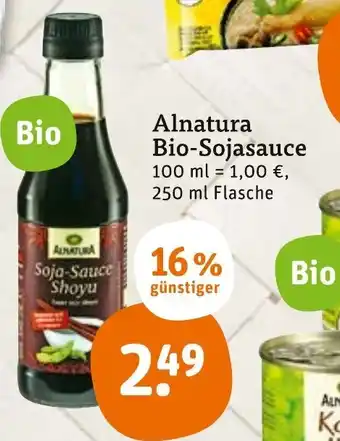 tegut Alnatura Bio Sojasauce 250ml Angebot