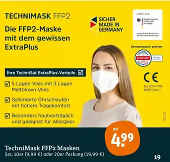 tegut TechniMask FFP2 Masken Angebot