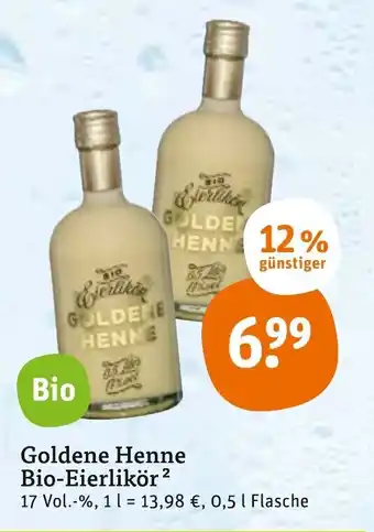 tegut Goldene Henne Bio Eierlikör 0,5L Angebot