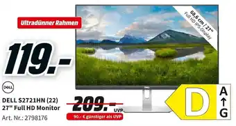 MediaMarkt Dell S2721HN (22) 27" Full HD Monitor Angebot