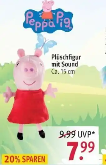 Rossmann Peppa Pig Plüschfigur mit Sound Angebot