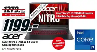 MediaMarkt Acer Nitro 5 (AN517-54-7504) Gaming Notebook Angebot