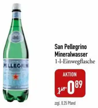 Galeria Markthalle San Pellegrino Mineralwasser 1 L Einwegflasche Angebot