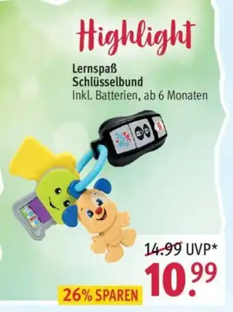 Rossmann Lernspaß Schlüsselbund Angebot