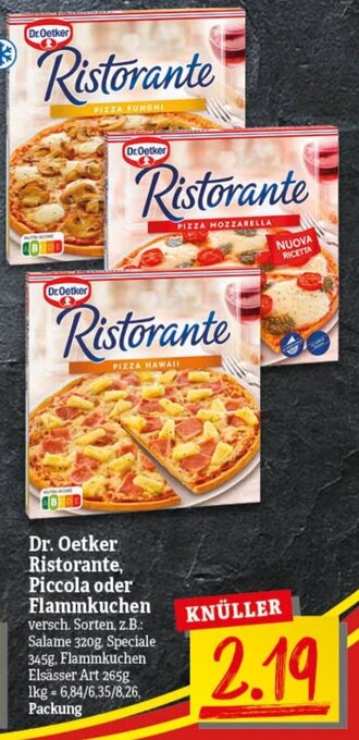 nah & gut Dr. Oetker Ristorante, Piccola oder Flammkuchen Angebot