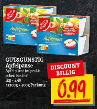 nah & gut Gut & Günstig Apfelpause 400g Packung Angebot