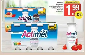 WEZ Danone actimel Angebot