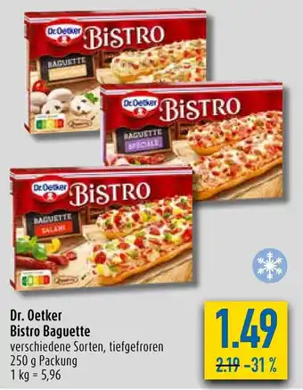 diska Dr. Oetker Bistro Baguette 250g Angebot