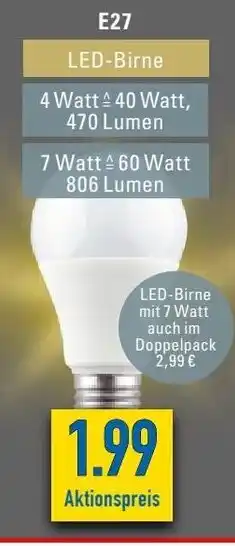 diska LED-Birne E27 Angebot