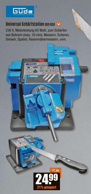 V Baumarkt Güde Universal Schärfstation GUS 650 Angebot