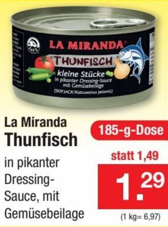 Zimmermann La Miranda Thunfisch 185 g Dose Angebot