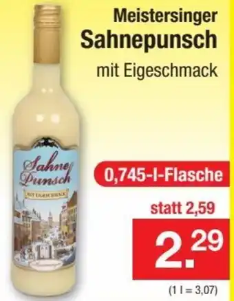 Zimmermann Meistersinger Sahnepunsch 0,745 L Flasche Angebot