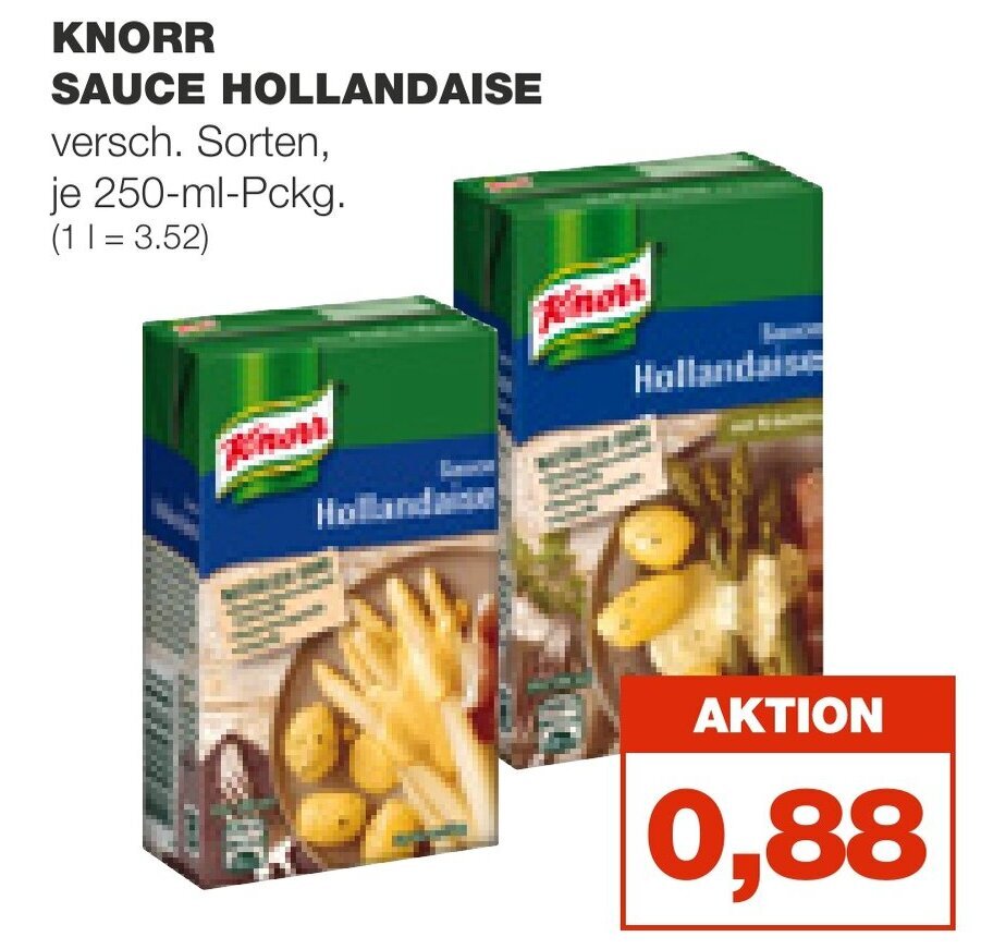 Knorr Sauce Hollandaise 250ml Angebot bei mein real