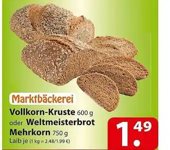 Famila Nord Ost Vollkorn-kruste oder weltmeisterbrot mehrkorn Angebot