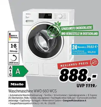 MEDIMAX Miele waschmaschine wwd 60 wcs Angebot