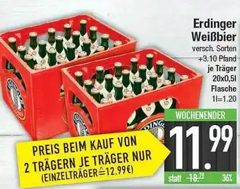 E-Center Erdinger weißbier Angebot