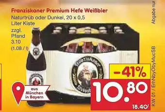 Netto Marken-Discount Franziskaner premium hefe weißbier Angebot