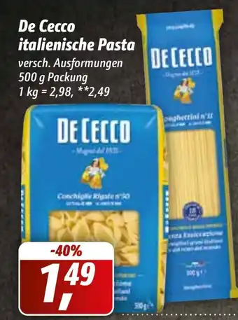 Simmel De Cecco Italienische Pasta 500g Angebot