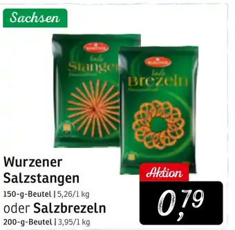 KONSUM Wurzener Salzstangen 150g o. Salzbrezeln 200g Angebot