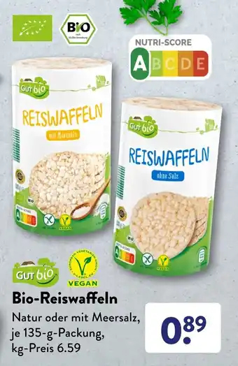 Aldi Süd Gut Bio Bio-Reiswaffeln 135 g Packung Angebot