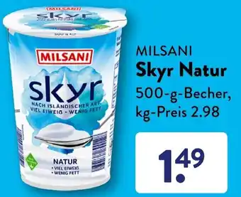 Aldi Süd Milsani Skyr Natur 500 g Becher Angebot