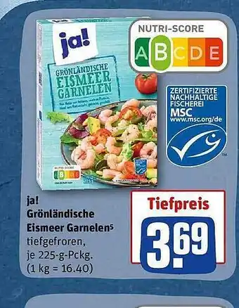 REWE Ja! grönländische eismeer garnelen Angebot