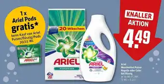 REWE Kaufpark Ariel waschmittel pulver regulär oder color gel flüssig Angebot