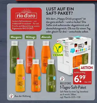 Aldi Nord Rio d'oro 1-tages-saft-paket Angebot