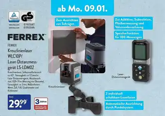 Aldi Nord Ferrex kreuzlinienlaser wlc10p oder laser-distanzmessgerät ls-ldm02 Angebot