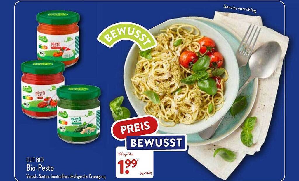 Gut bio biopesto Angebot bei Aldi Nord