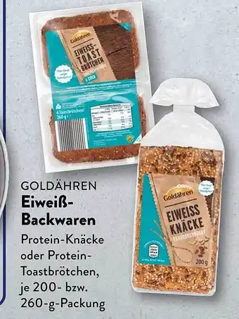 Aldi Süd Goldhähren eiweiß-backwaren Angebot