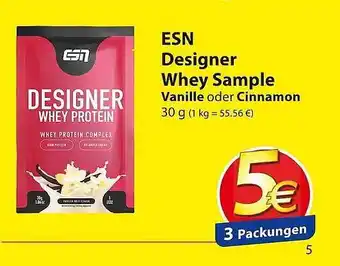 Famila Nord Ost Esn designer whey sample vanille oder cinnamon Angebot