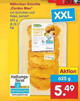 Netto Marken-Discount Hähnchen-schnitte „cordon bleu“ Angebot