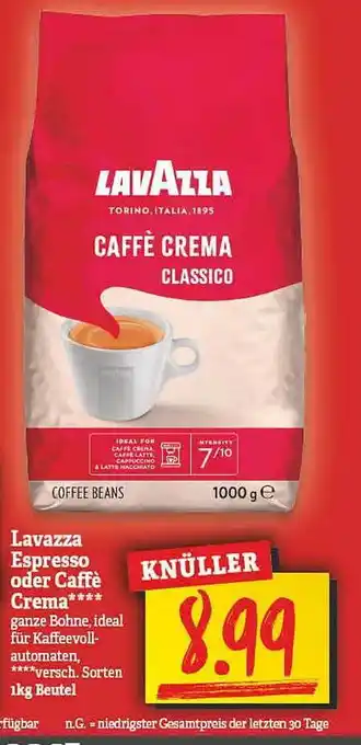 NP Discount Lavazza espresso oder caffè crema Angebot