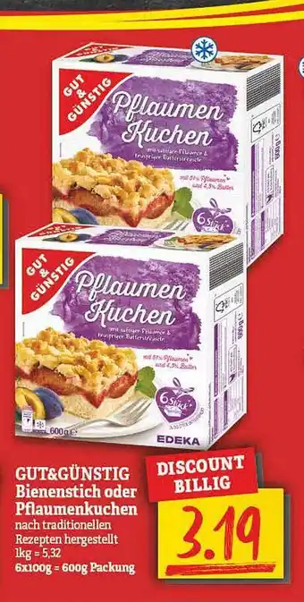 NP Discount Gut & günstig bienenstich oder pflaumenkuchen Angebot