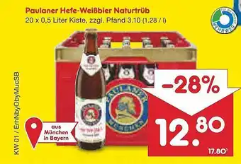 Netto Marken-Discount Paulaner hefe-weißbier naturtrüb Angebot