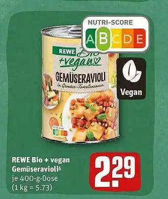 REWE Rewe bio + vegan gemüseravioli Angebot