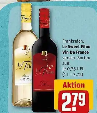 REWE Le sweet filou vin de france Angebot