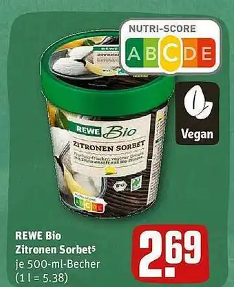 REWE Rewe bio zitronen sorbet Angebot